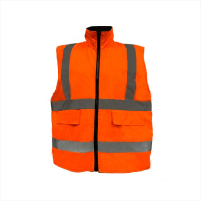 High visibility orange security training waistcoat saftey vests